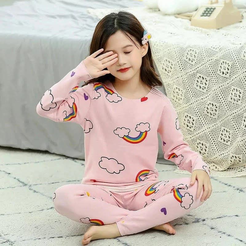 Pink Raimbow Printed Kids Wear