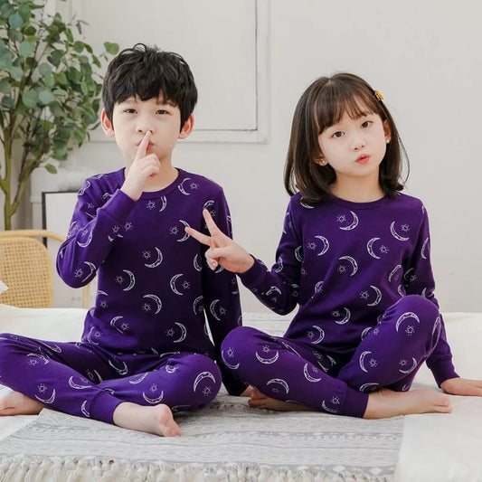 Purple Star And Moon Printed Kids Wear (Each)