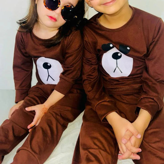 Brown Bear Printed Kids Wear (Each)